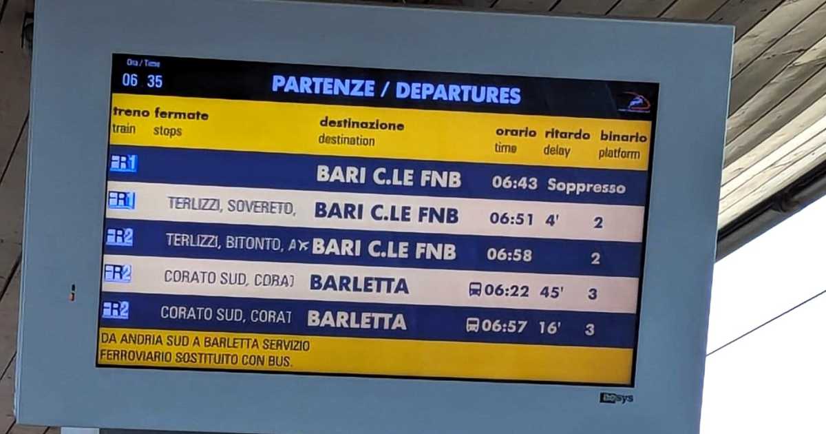 Le Ferrovie Bari Nord e il cronico ritardo dei treni. L'azienda: �Colpa dei passaggi a livello�